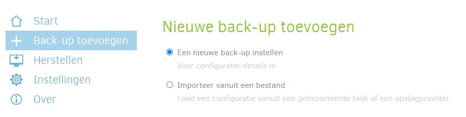 Duplicati - Add New Backup