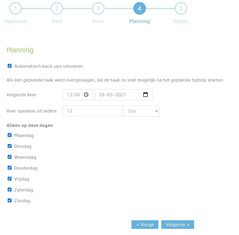 Duplicati - Back-up inplannen