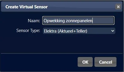 Virtuele sensor aanmaken voor opwekking zonnepanelen