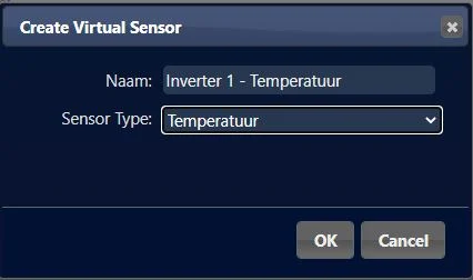 Virtuele sensor voor temperatuurweergave omvormer