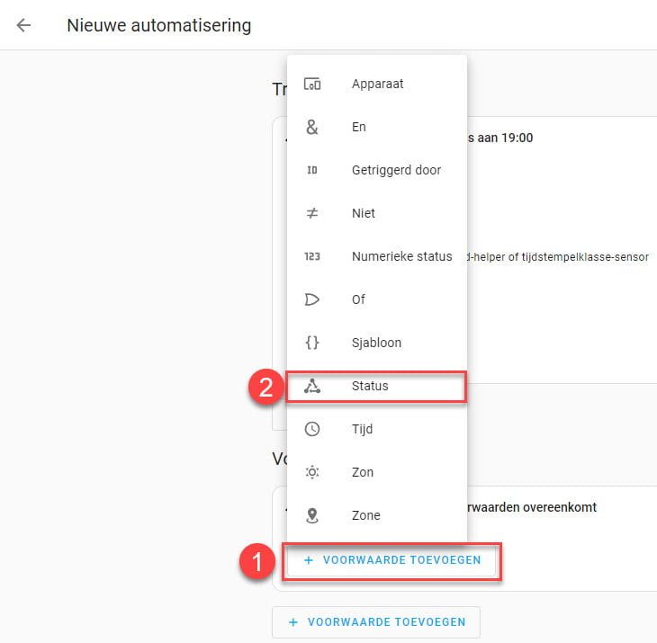 Add status condition in automation