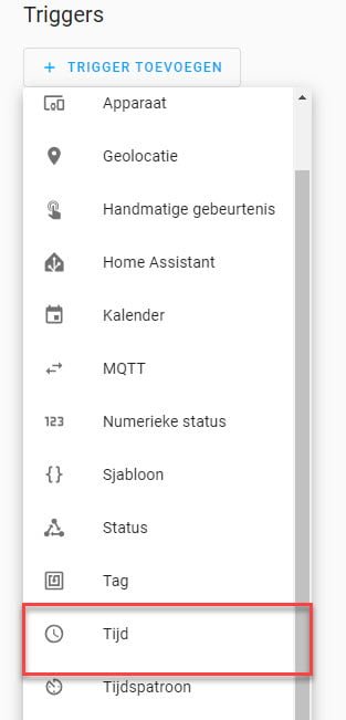 Add time trigger in Automation